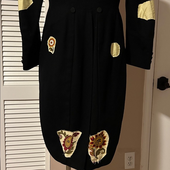 Women's Black Tailcoat Jacket wool blend black - Picture 10 of 17